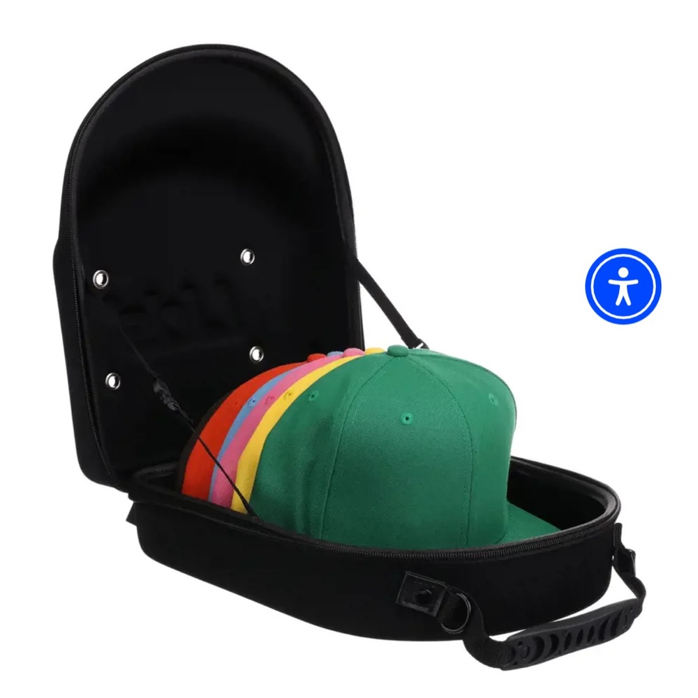 Black Baseball Hat Carrying Case